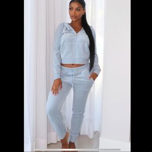 Fashion Nova Velour Tracksuit Set